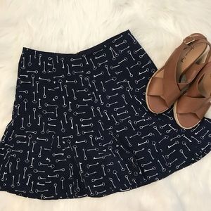 Banana Republic Navy Key Skirt